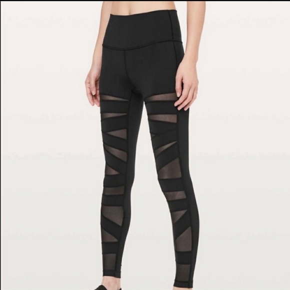 lululemon athletica Pants - LULULEMON mesh and luon full length leggings